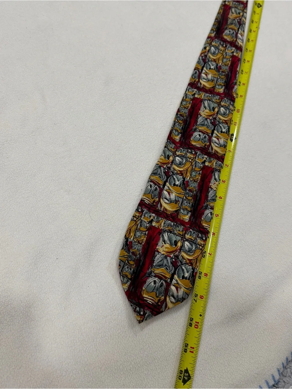 Donald Duck The Rack Mickey & Co. 100% Silk Tie Necktie Vintage Made In Italy
